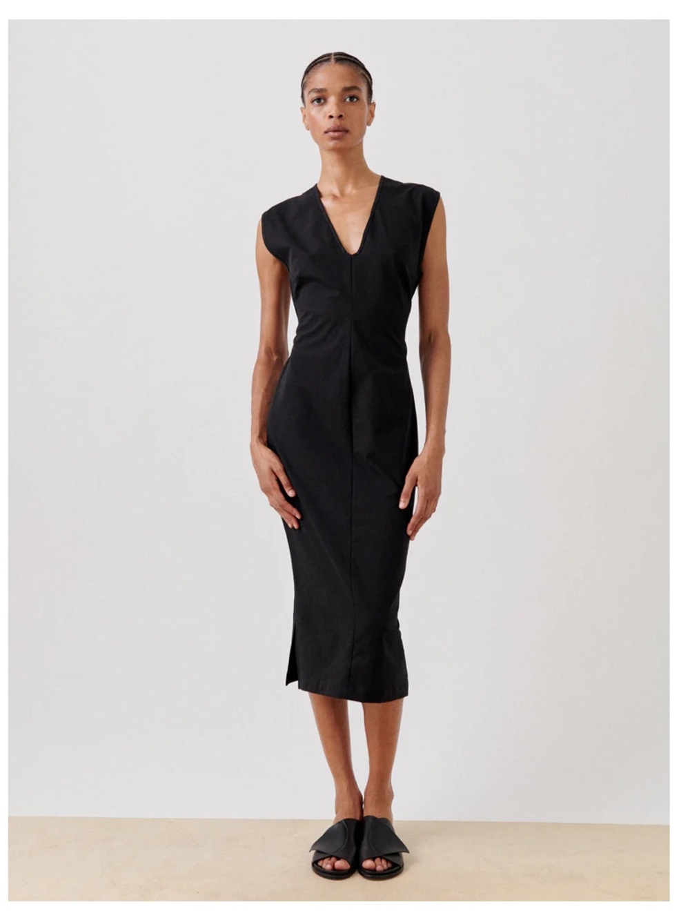 Zero + Maria Cornejo Black Cutout Sheath Dress